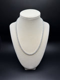 18" Silver 11ctw Moissanite Tennis Chain 3mm 21.5g