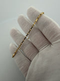 8" 14k Yellow Gold Herme$ Link 2.5mm 5.45g