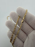 24" 14k Yellow Gold Rope 3mm 18.4g
