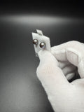 10k Yellow Gold 8mm Black Freshwater Pearl Studs 1.9g