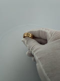 Size 11 14K Yellow Gold Cuban Ring 10mm 11.42g