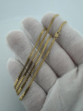 18" 14K Yellow Gold Cuban Chain 2mm 5.45g