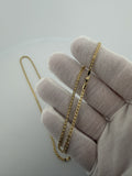 24" 14k Yellow Gold Foxtail Franco 2mm 4.3g