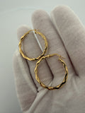 30mm x 2.5mm 14K Yellow Gold Twisted Hoops 1.8g