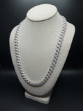 24" 12mm silver moissanite Cuban chain, 31.45ctw D VVS1, 133.6g – Ott Family Jewelry (5)