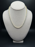 18" 4mm gold over silver moissanite tennis chain, 32.71ctw D VVS1, 25.4g – Ott Family Jewelry (4)