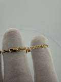 6 inch 3mm diamond cut curb baby ID bracelet in 14K yellow gold, 2.73g, view 5 - Ott Family Jewelry