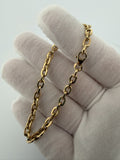 7.5" 14k Yellow Gold Fancy Paperclip 4.5mm 5.53g