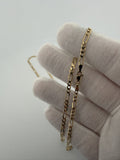 22" 14k Yellow Gold Figaro 3mm 7.22g