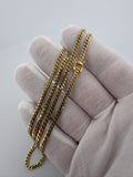 22" 14K Yellow Gold Cuban 3mm 16.08g