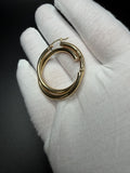 14K Yellow Gold 35mm x 3mm Hoops 2.72g