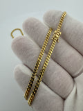 22" 14k Yellow Gold Cuban 3mm 15.4g