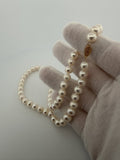 18" 14k Yellow Gold 8mm Freshwater Pearl Necklace 41g