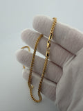 20" 14K Yellow Gold Foxtail Franco 3mm 9.85g