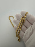 22 inch 5mm semi-solid Cuban link chain in 14K yellow gold, 18.03g, view 5 - Ott Family Jewelry