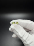 6mm 14k Yellow Gold Peridot Studs .65g