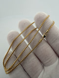 16" 14K Yellow Gold Rounded Box 2mm 3.04g