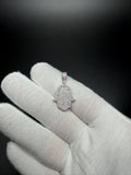 1.25" Silver Hamsa Pendant 2/3ctw VS/VVS Lab Diamond 4.2mm Bail 2.1g