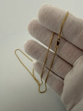 18" 14k Yellow Gold Wheat Chain 1.5mm 3.4g
