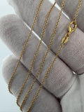 18" 14k Yellow Gold Herme$ Chain 1mm 2.04g