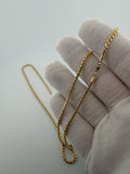 24" 14k Yellow Gold Rounded Box 2.5mm 8.56g