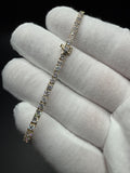 7" 14k Yellow Gold 5ctw+ F VS1 Lab Diamond Tennis Bracelet EGL Certified 6.5g