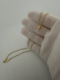 18" 14K Yellow Gold Chain & Clover 2mm 4.12g
