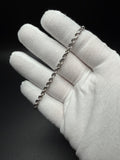 8" 14K White Gold Rope 4mm 10.1g