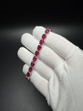 7.25" 6mm natural ruby tennis bracelet, 30ctw, 925 silver, 16.2g – Ott Family Jewelry (5)