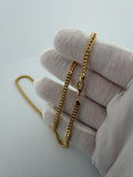 18" 14K Yellow Gold Foxtail Franco 3mm 12.15g