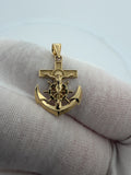 1.25" 14K Yellow Gold Mariner Cross 4.5mm Bail 1.8g