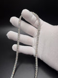 22" Silver 34ctw VS/VVS Lab Diamond Tennis Chain 4.5mm 43.0g