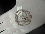 17" 14k Yellow Gold 7.00ctw E-F VS Lab Diamond Tennis Chain EGL Certified 2.2mm 11.16g