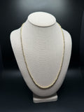24" 10K Diamond Cut Moon Bead Chain 3mm 10.5g
