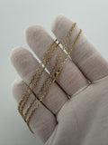 24" 14K Yellow Gold Herme$ 1.8mm 5.05g