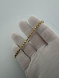 8" 14K Yellow Gold Rope 3.5mm 9.4g