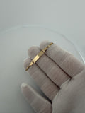 5.5" 14K Yellow Gold 3mm Valentino Link Baby ID Bracelet 3.0g