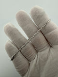 8 inch 2.5mm ice chain bracelet in 14K white gold, 3.72g, view 5 - Ott Family Jewelry