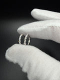 15mm Silver .5ctw VS/VVS Lab Diamond Huggies 1.8g