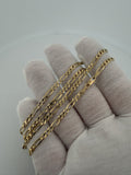 22" 14k Yellow Gold Figaro 3.5mm 7.9g