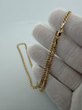 16" 14k Yellow Gold Diamond Cut Curb 3mm 4.7g