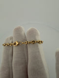6" 14k Yellow Gold Puffed Mariner Baby ID Bracelet 4mm 4.0g