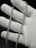 22" Silver 14ctw VS/VVS Lab Diamond Tennis Chain 3mm 25.3g