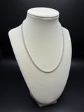 17" 14k White Gold 7.03ctw E-F VS Lab Diamond Tennis Chain EGL Certified 2.2mm 11.25g