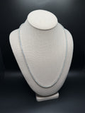 24" Silver 22ctw Moissanite Tennis Chain 3mm 28.0g