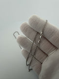 20" 14k White Gold Cable Chain 2mm 3.0g