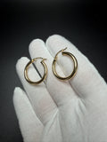 25mm x 3mm 14K Yellow Gold Hoops 2.14g