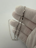 16 inch 3mm curb chain in 14K white gold, 4.93g, view 5 - Ott Family Jewelry