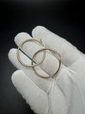 35mm x 2mm 14K Yellow Gold Hoops 1.81g