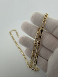 22" 14k Yellow Gold Figaro 5mm 16.9g